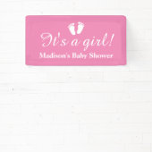 Het is een meisjesnaamroze baby shower banner (Insitu)