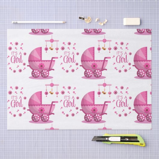 Het is een meisjespapier tissuepapier (Craft)