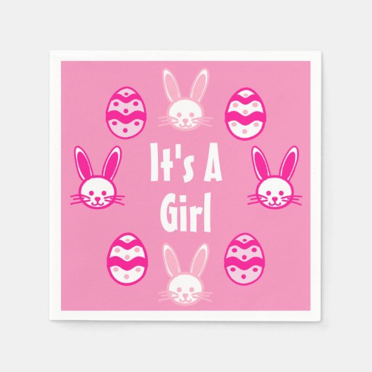 Het is een meisjesPasen Servet (Voorkant)