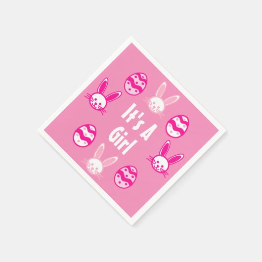 Het is een meisjesPasen Servet (Hoek)