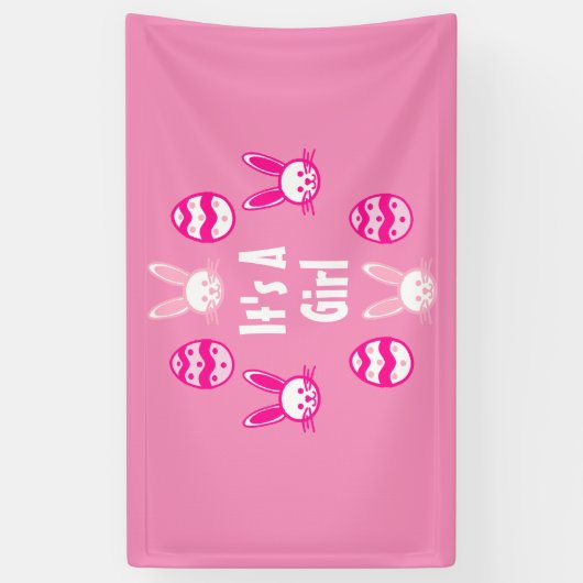 Het is een meisjesPasen Spandoek (Verticaal)