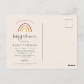 Het is een meisjesregenboogroze Baby shower uitnod Briefkaart (Achterkant)