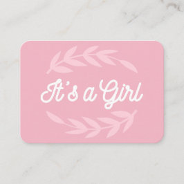 Het is een meisjesretro-typografie visitekaartje