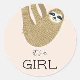 Het is een meisjessleuf ronde sticker