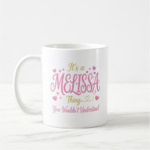 Het is een Melissa-ding Roze Goud Vrouwen Cadeau