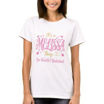 Het is een Melissa-ding Roze Goud Vrouwen Cadeau