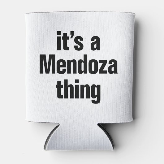 het is een mendoza ding blikjeskoeler (Voorkant)