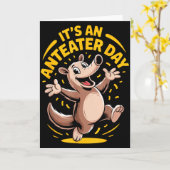 Het is een miereneterdag Funny Schattig Ongebruike Kaart (Gele Bloem)