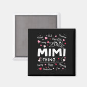 Het is een Mimi-ding dat grappig zegt dat Cute Gra Magneet (Voorkant / Achterkant)