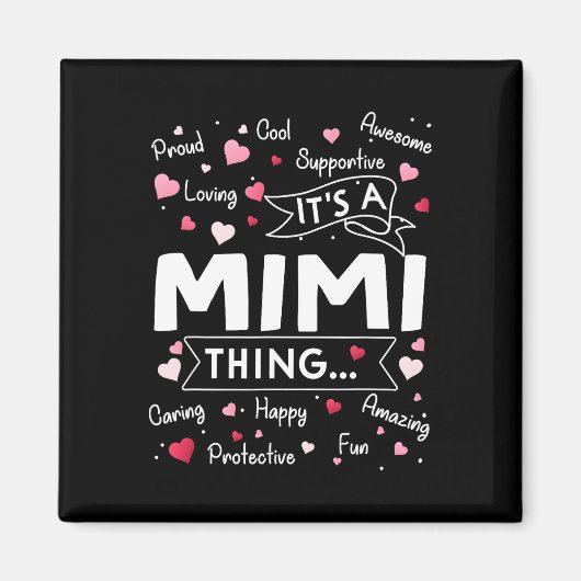 Het is een Mimi-ding dat grappig zegt dat Cute Gra Magneet (Voorkant)