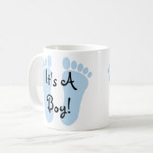 Het is een Mok van een jongen koffie (Voorkant links)