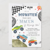 Het is een MONSTER Truck Bash verjaardagsfeestje Kaart (Voorkant)
