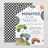 Het is een MONSTER Truck Bash verjaardagsfeestje Kaart (Voorkant / Achterkant)