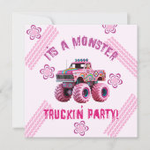 Het is een Monster Truckin' Party Custom Photo Kaart (Voorkant)