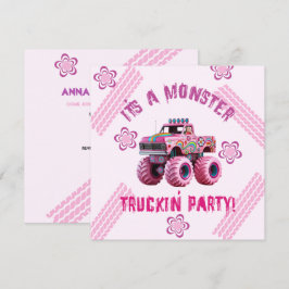 Het is een Monster Truckin' Party Custom Photo Kaart