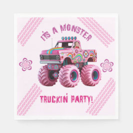 Het is een Monster Truckin' Party Custom Photo Servet