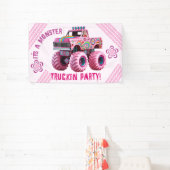 Het is een Monster Truckin' Party Custom Photo Spandoek (Insitu)