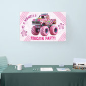 Het is een Monster Truckin' Party Custom Photo Spandoek (Beurs)