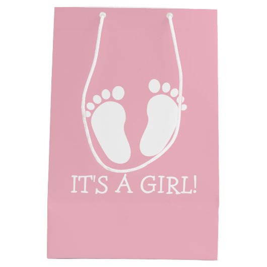 Het is een mooie baby babydouche-feestje. medium cadeauzakje (Achterkant)