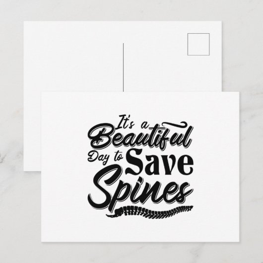 Het is een mooie dag Chiropractische chiropractor Briefkaart (Voorkant / Achterkant)