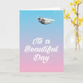 Het is een mooie dag inspirerend quote kaart (Gele Bloem)