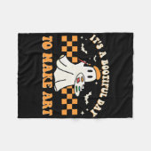 Het is een mooie dag om Art Halloween Kunst te mak Fleece Deken (Voorkant (Horizontaal))