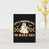 Het is een mooie dag om Art Halloween Kunst te mak Kaart (Gele Bloem)