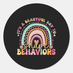 Het is een mooie dag om gedrag van neurodivers vor ronde sticker