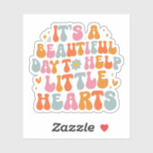 Het is een mooie dag om kleine hartjes PCICU te he Sticker (Vel)