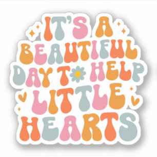 Het is een mooie dag om kleine hartjes PCICU te he Sticker