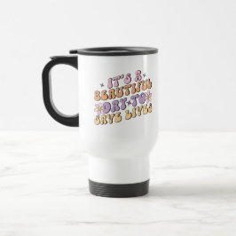 Het is een mooie dag om levens te redden retro ver reisbeker