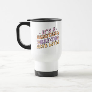 Het is een mooie dag om levens te redden retro ver reisbeker