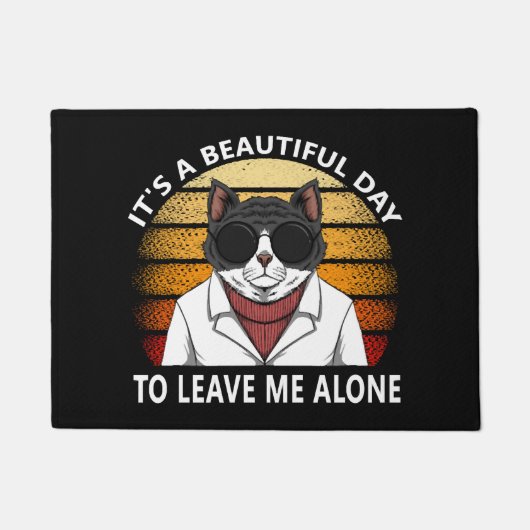 Het Is Een Mooie Dag Om Me Met Rust Te Laten Katte Deurmat (Voorkant)