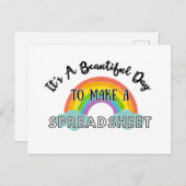 Het is een mooie dag om spreadsheet te maken feestdagenkaart (Voorkant / Achterkant)