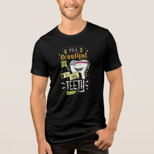 Het is een mooie dag om tanden te redden tandarts Tri-Blend shirt