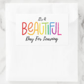 Het is een mooie dag om te leren, terug naar schoo rechthoekige sticker (Tas)