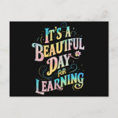 Het is een mooie dag om terug naar school te leren briefkaart (Voorkant)