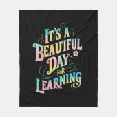 Het is een mooie dag om terug naar school te leren fleece deken (Voorkant)