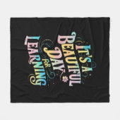 Het is een mooie dag om terug naar school te leren fleece deken (Voorkant (Horizontaal))