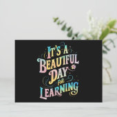 Het is een mooie dag om terug naar school te leren kaart (Staand voorkant)