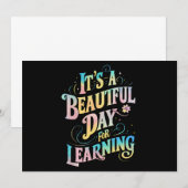 Het is een mooie dag om terug naar school te leren kaart (Voorkant / Achterkant)