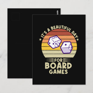 Het is een mooie dag voor bordspellen grappige gam briefkaart