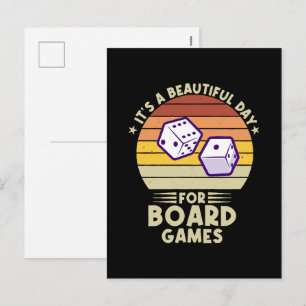 Het is een mooie dag voor bordspellen grappige gam feestdagenkaart