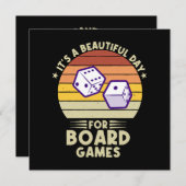 Het is een mooie dag voor bordspellen grappige gam kaart (Voorkant / Achterkant)