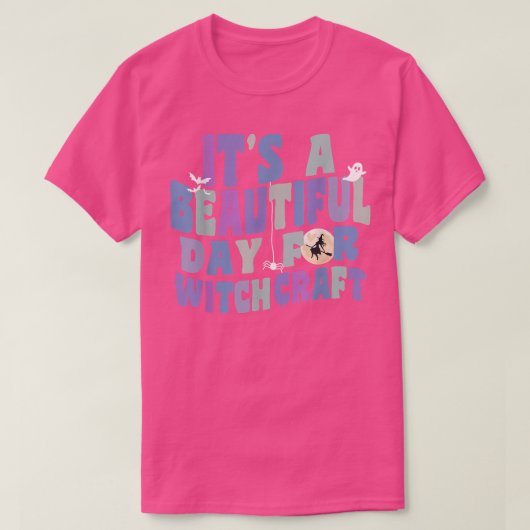 Het is een mooie dag voor getuige-retro-heks. t-shirt (Design voorkant)