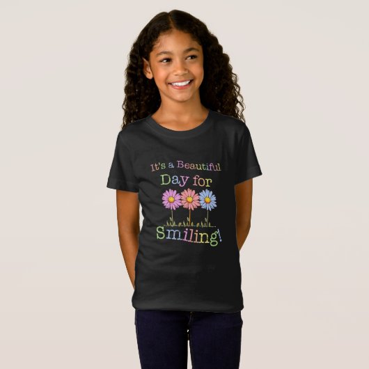 Het is een mooie dag voor Smiling Graphic - Girls' T-shirt (Voorkant volledig)