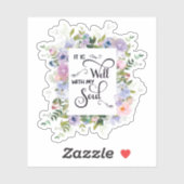 Het is een mooie paarse bloem sticker (Vel)