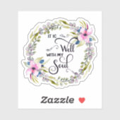 Het is een mooie roze bloem sticker (Vel)