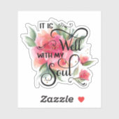 Het is een mooie roze roos sticker (Vel)