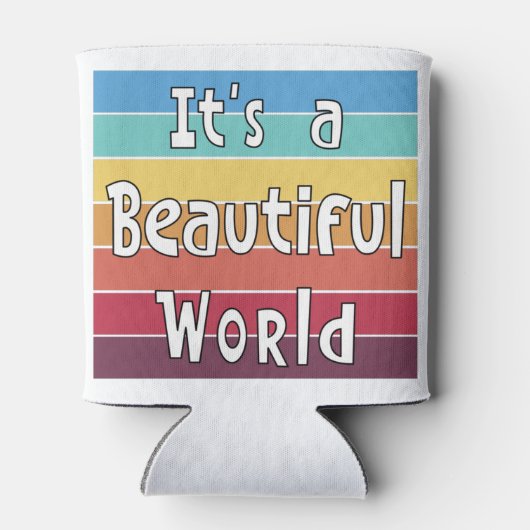 Het is een mooie wereld blikjeskoeler (Achterkant)